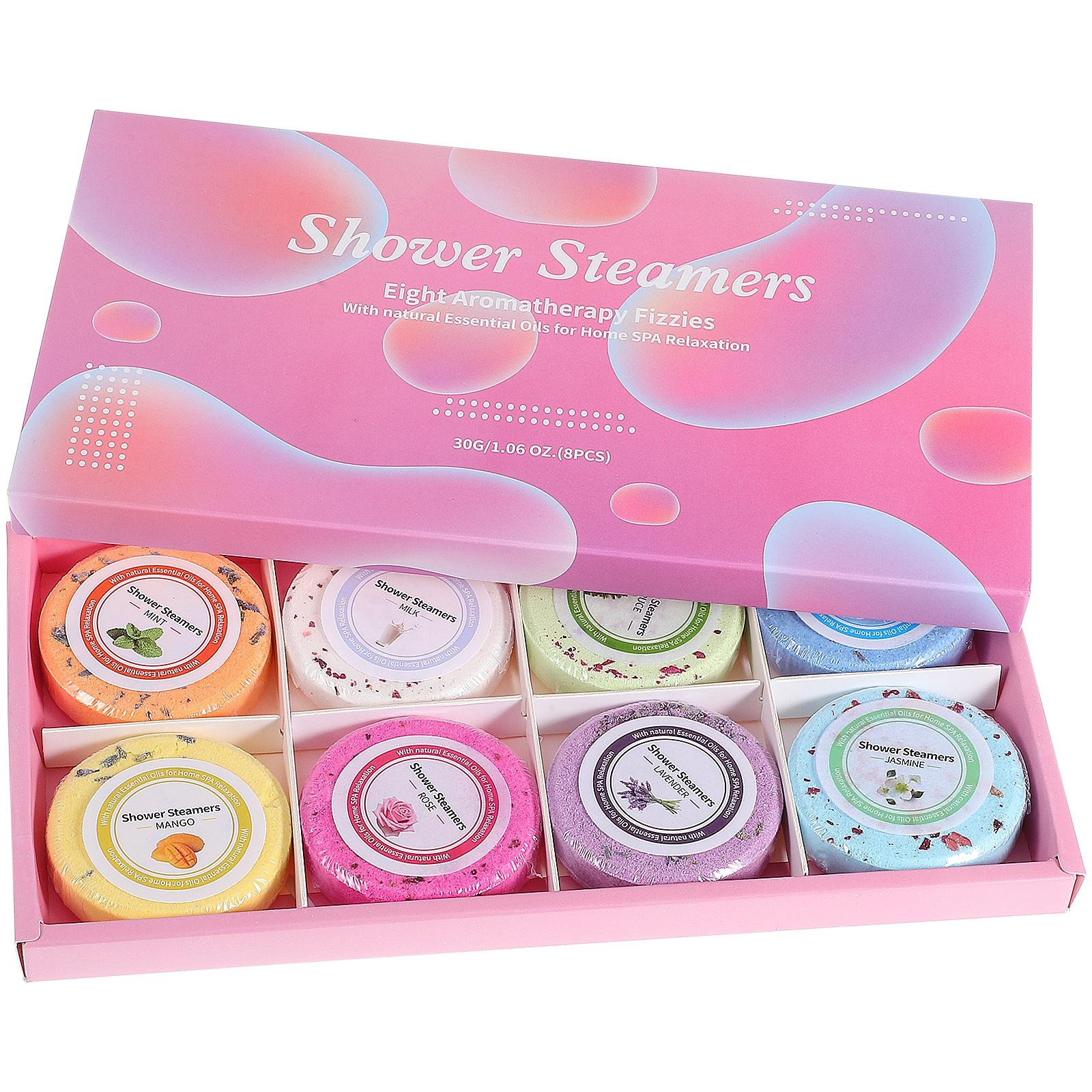 Open AromaNest shower steamers package