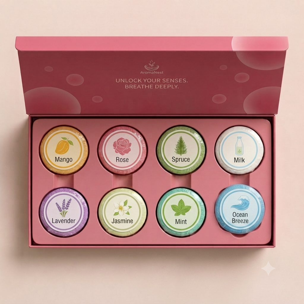 AromaNest shower steamers product display